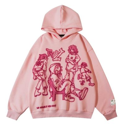 pink hoodie