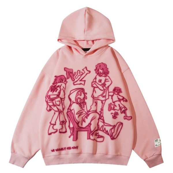 pink hoodie