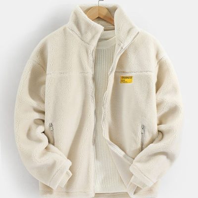 Men wool jacket off white