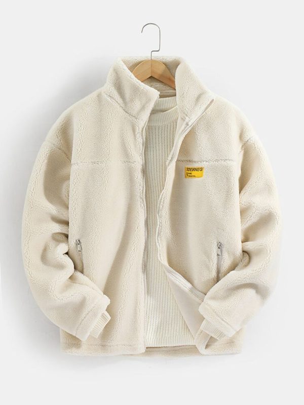 Men wool jacket off white
